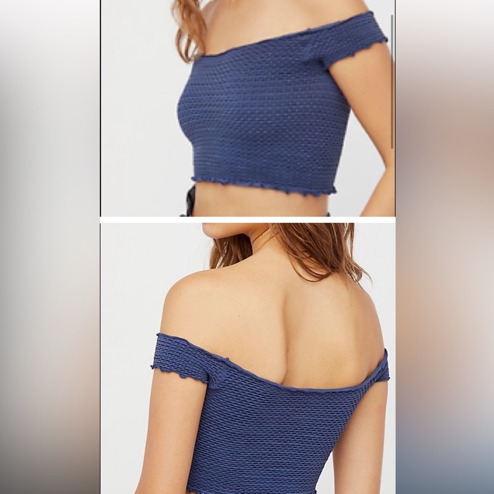 Free people smocked crop top